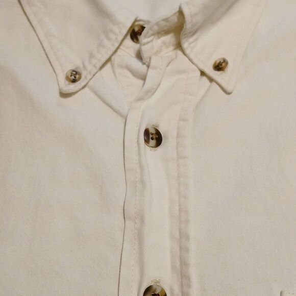 Blockbusters Loss Prevention VTG White Long Sleeve Button Up‎ Shirt Large/FLAW - Picture 6 of 13